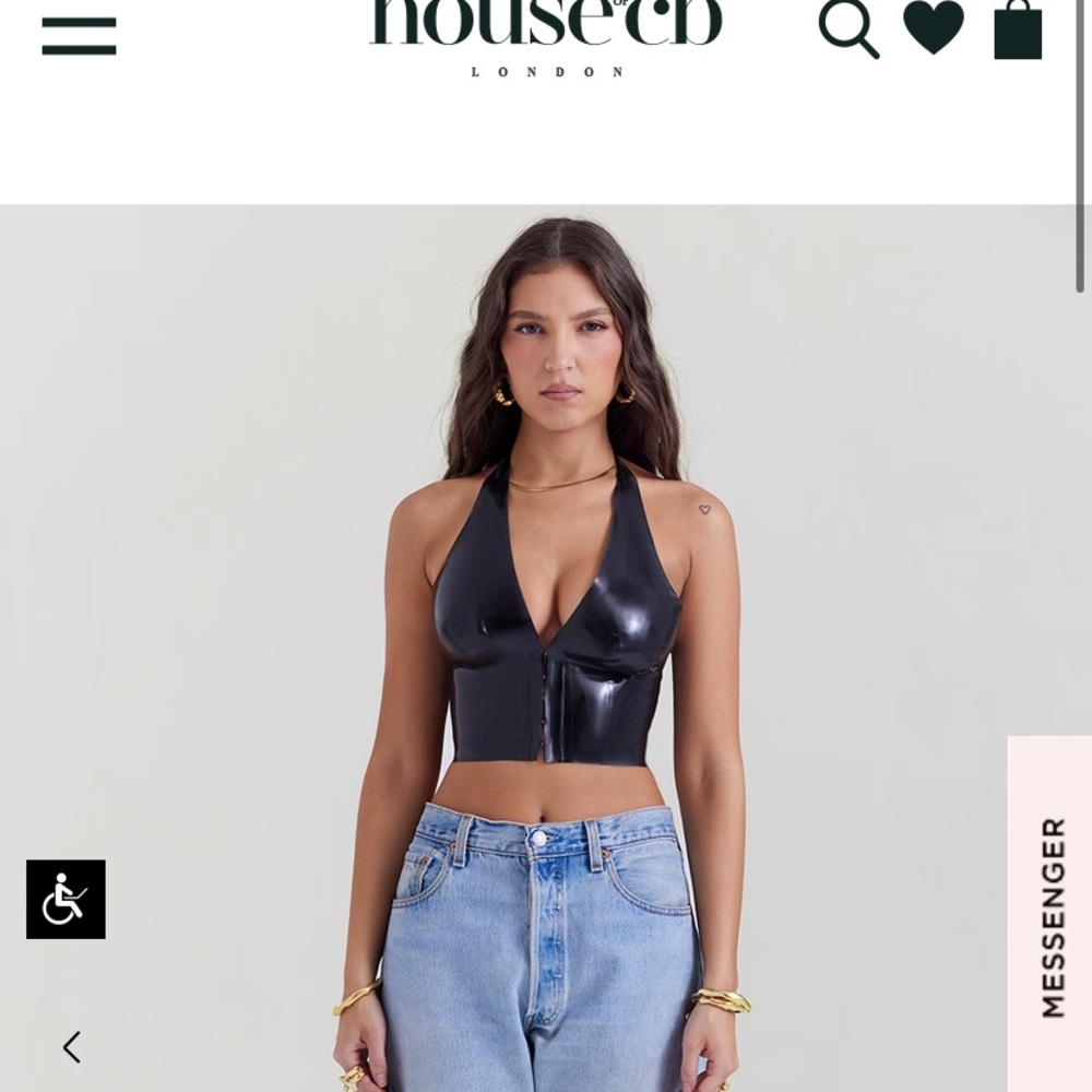 House of CB latex Ariadne top